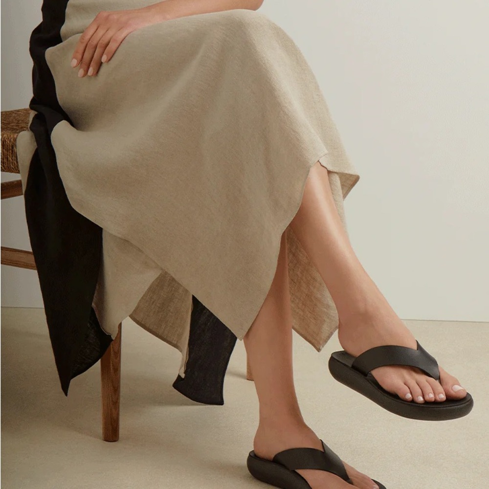 Ancient Greek Charys Leather Flip Flop Sandals